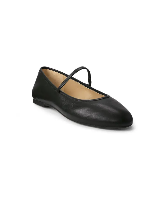 Lauren Ralph Lauren Lauren Ralph Lauren Otvorene balerinke 'JAYNA'  crna