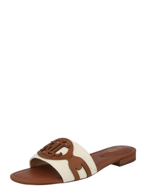 Lauren Ralph Lauren Lauren Ralph Lauren Papuče 'Alegra'  boja pijeska / smeđa / bijela