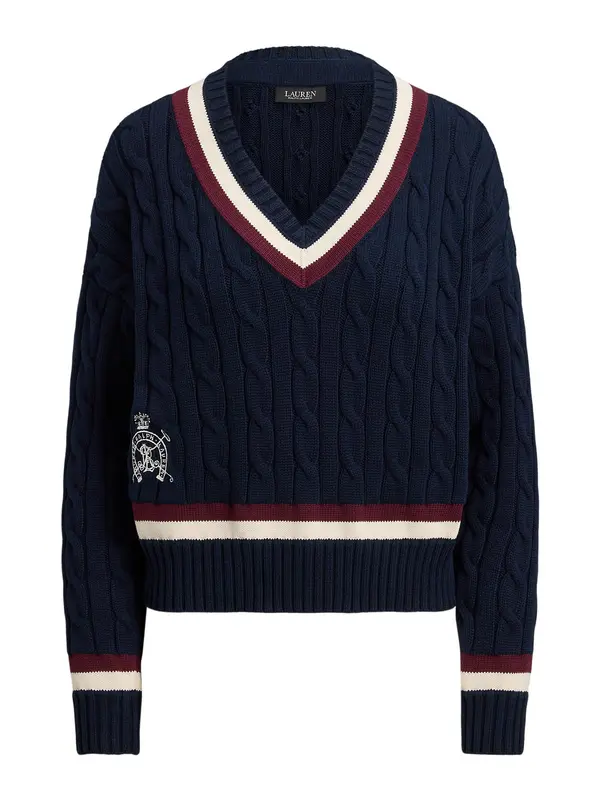 Lauren Ralph Lauren Petite Lauren Ralph Lauren Petite Pulover  morsko plava / boja vina / bijela