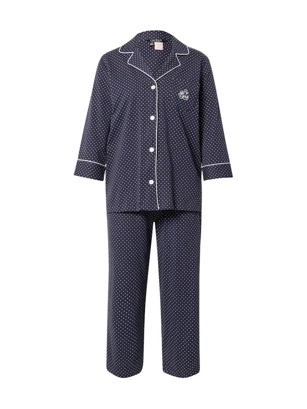 Lauren Ralph Lauren Lauren Ralph Lauren Pidžama  mornarsko plava / bijela