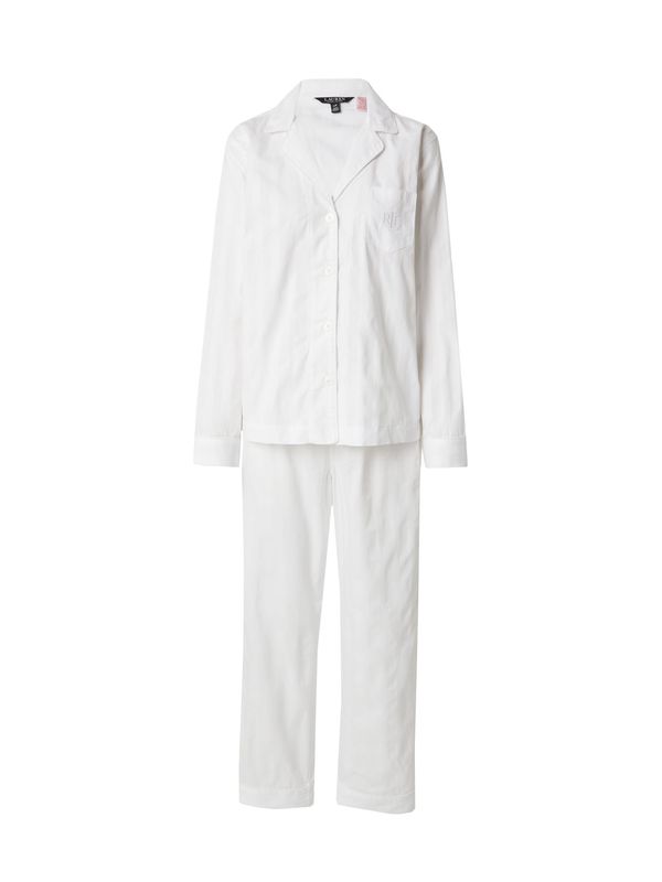Lauren Ralph Lauren Lauren Ralph Lauren Pidžama  prljavo bijela / bijela