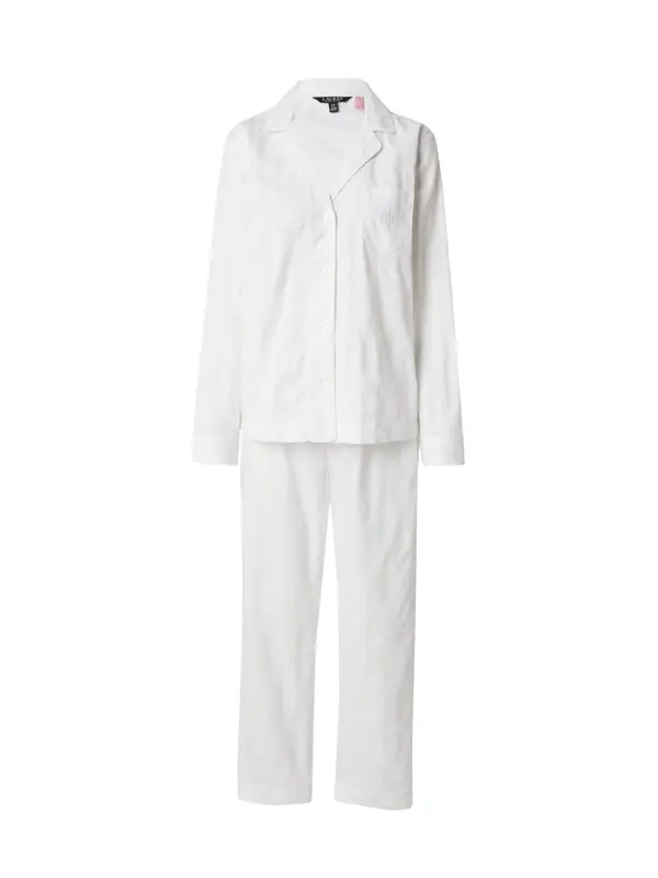 Lauren Ralph Lauren Lauren Ralph Lauren Pidžama  prljavo bijela / bijela