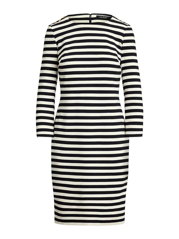 Lauren Ralph Lauren Lauren Ralph Lauren Pletena haljina  crna / bijela
