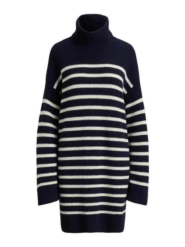 Lauren Ralph Lauren Lauren Ralph Lauren Pletena haljina  mornarsko plava / bijela