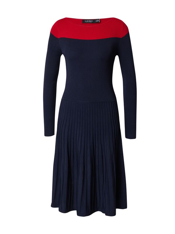 Lauren Ralph Lauren Lauren Ralph Lauren Pletena haljina  mornarsko plava / crvena
