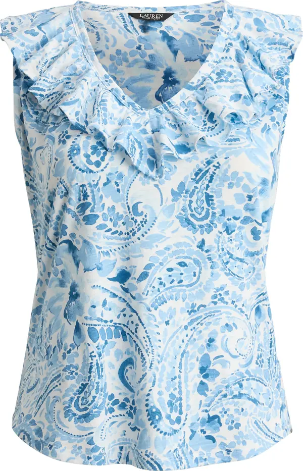 Lauren Ralph Lauren Plus Lauren Ralph Lauren Plus Bluza  kraljevsko plava / svijetloplava / bijela