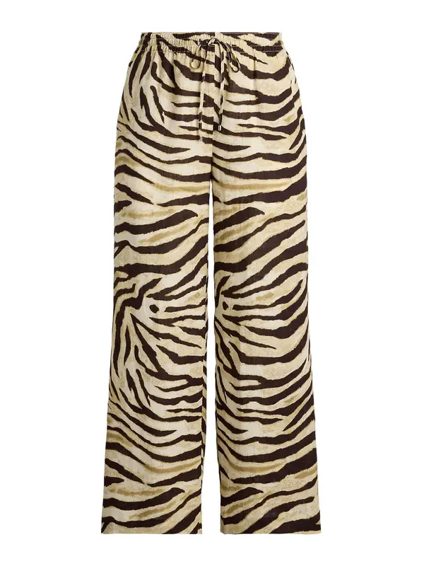 Lauren Ralph Lauren Plus Lauren Ralph Lauren Plus Hlače 'Ziakash'  smeđa / svijetlosmeđa / crna