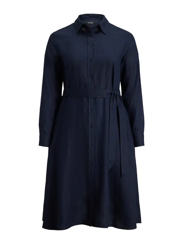Lauren Ralph Lauren Plus Lauren Ralph Lauren Plus Košulja haljina  noćno plava