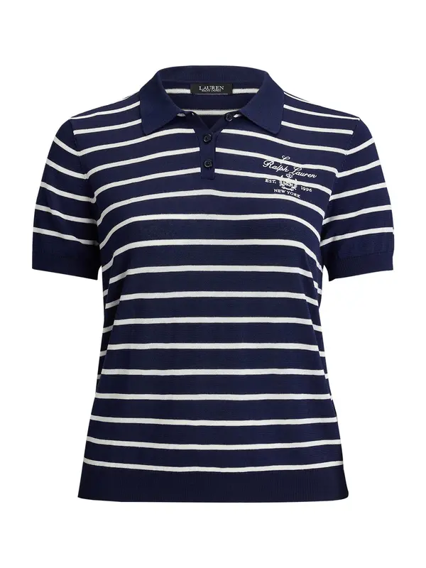 Lauren Ralph Lauren Plus Lauren Ralph Lauren Plus Pulover 'Natrissa'  morsko plava / bijela