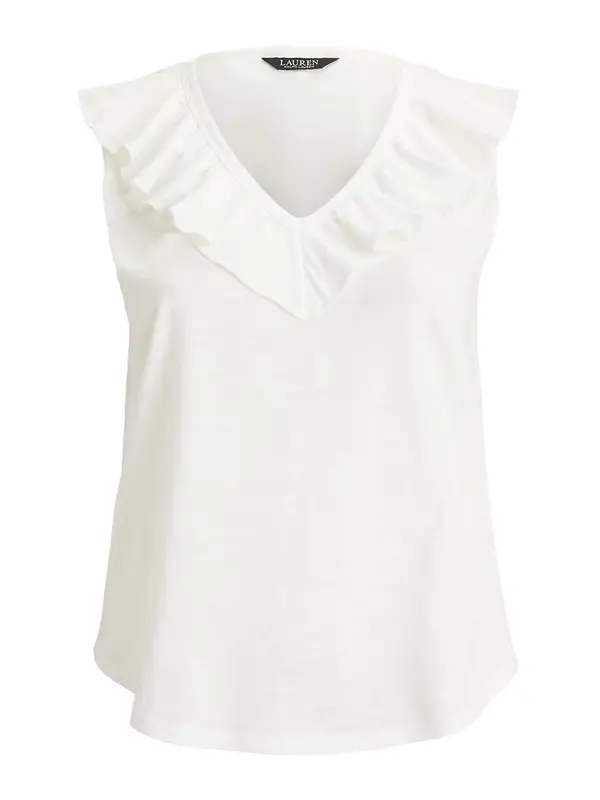 Lauren Ralph Lauren Plus Lauren Ralph Lauren Plus Top  bijela melange