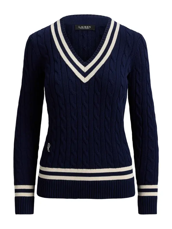 Lauren Ralph Lauren Lauren Ralph Lauren Pulover  mornarsko plava / bijela