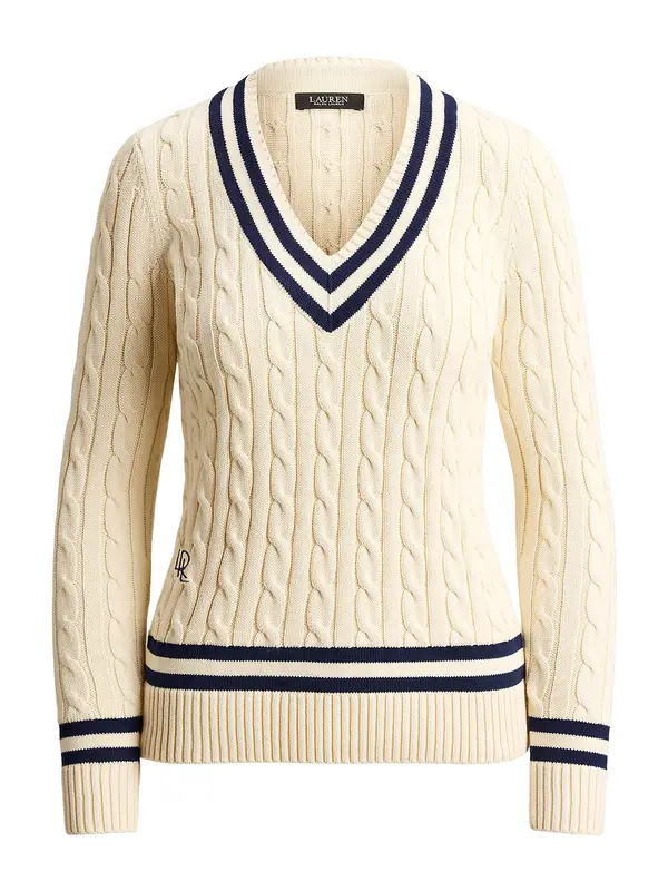 Lauren Ralph Lauren Lauren Ralph Lauren Pulover  svijetlobež / morsko plava