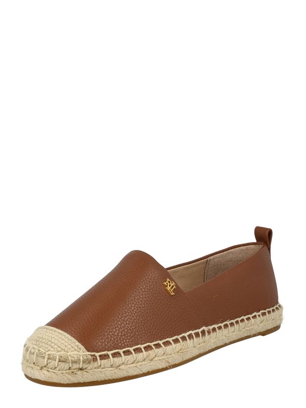 Lauren Ralph Lauren Lauren Ralph Lauren Slip On cipele  bež / smeđa / zlatna