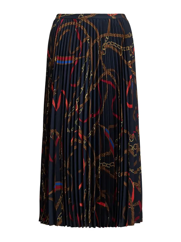Lauren Ralph Lauren Lauren Ralph Lauren Suknja  mornarsko plava / kraljevsko plava / čokolada / crvena