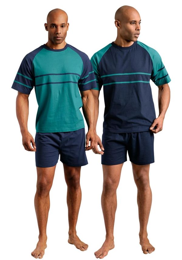 LE JOGGER LE JOGGER Kratka pidžama  morsko plava / petrol