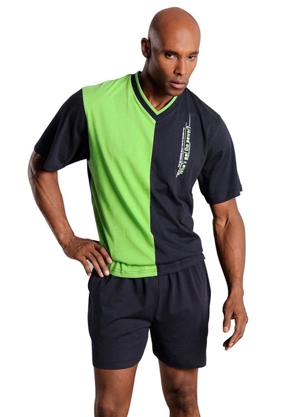 LE JOGGER LE JOGGER Kratka pidžama  neonsko zelena / narančasta / crna