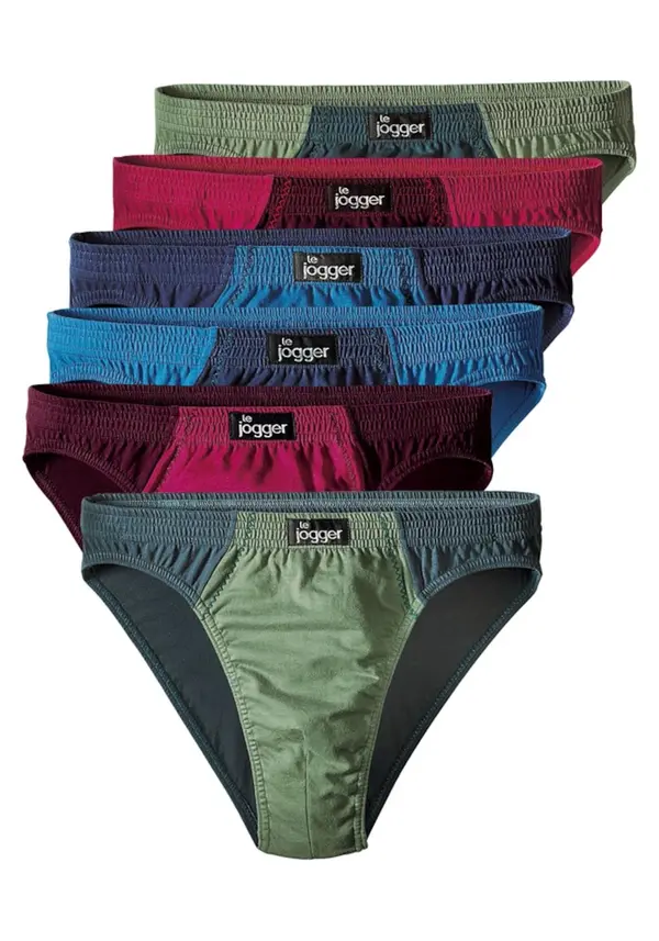 LE JOGGER LE JOGGER Slip  azur / kaki / kraljevski zelena / boja vina