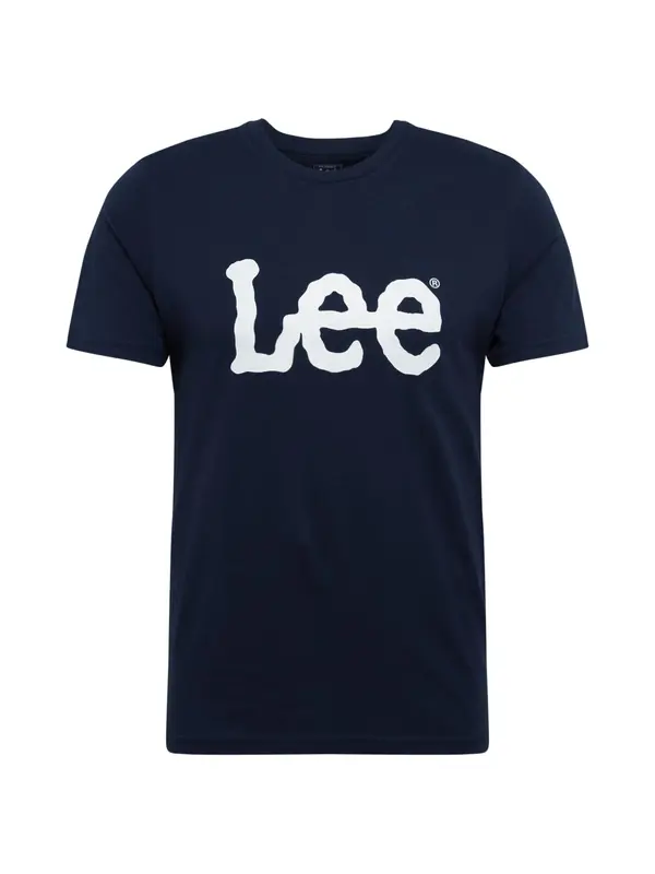 Lee Lee Majica 'WOBBLY LOGO TEE'  mornarsko plava / bijela