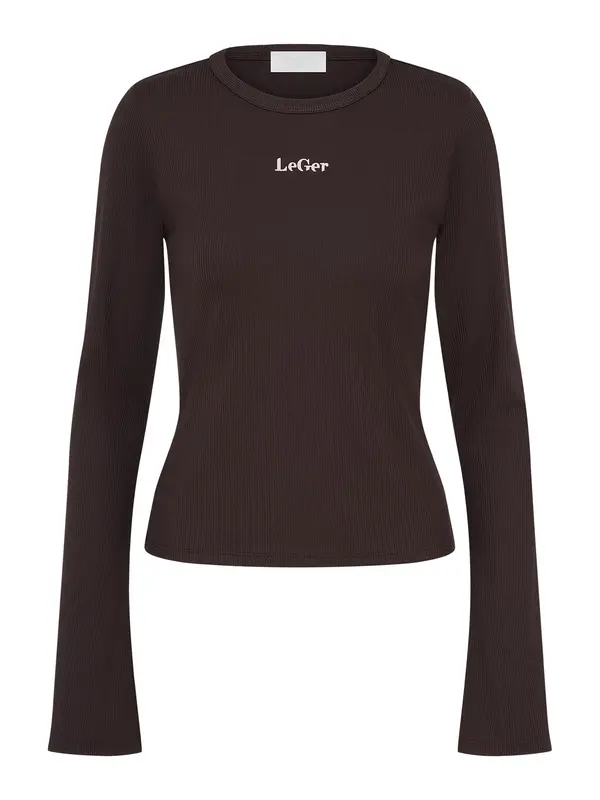 LeGer by Lena Gercke LeGer by Lena Gercke Majica 'Simone'  tamno smeđa