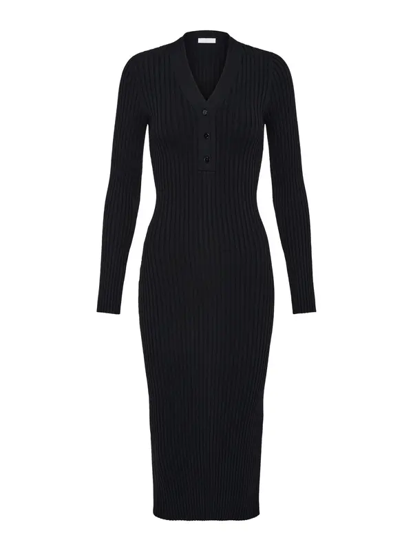 LeGer by Lena Gercke LeGer by Lena Gercke Pletena haljina 'Nannette'  crna