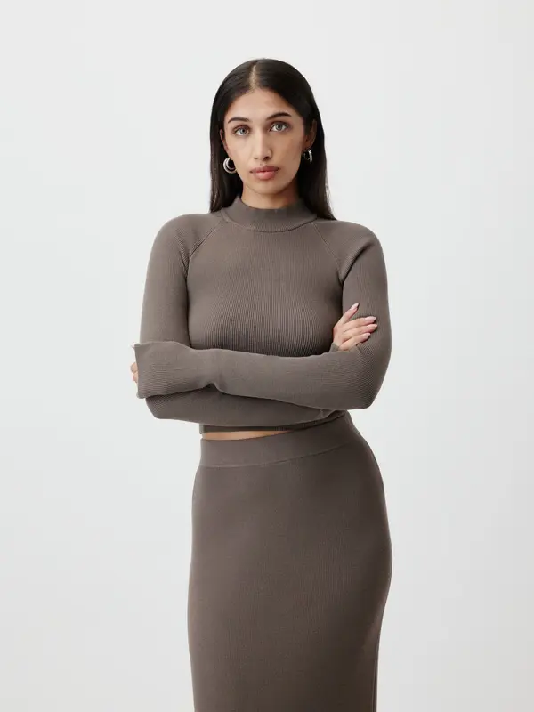 LeGer by Lena Gercke LeGer by Lena Gercke Pulover 'Agathe'  zeleno smeđa