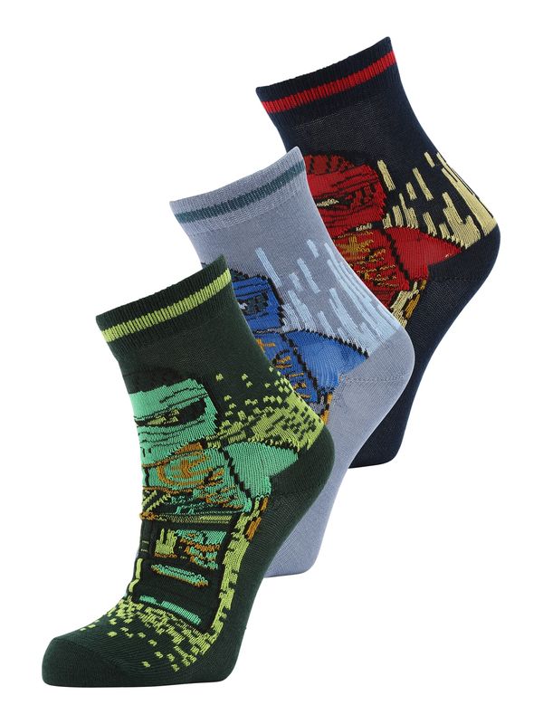 LEGO® kidswear LEGO® kidswear Čarape 'AGAN 108'  mornarsko plava / golublje plava / tamno zelena / crvena