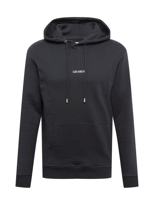 Les Deux Les Deux Sweater majica 'Lens'  crna / bijela