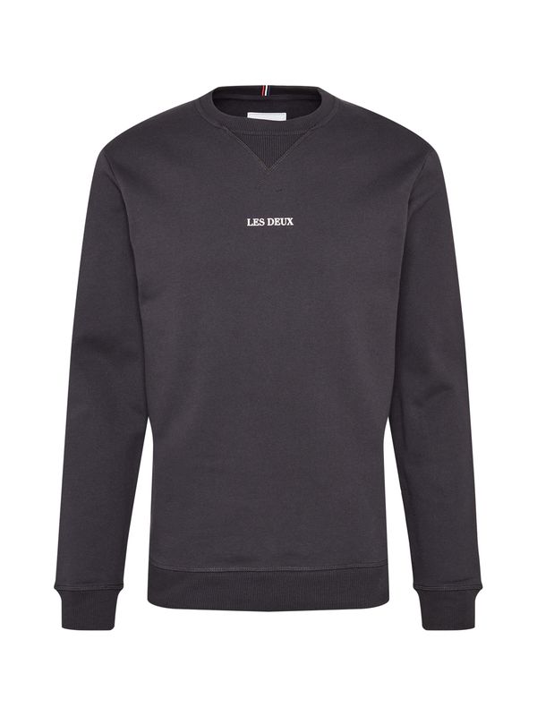 Les Deux Les Deux Sweater majica 'Lens'  crna / bijela