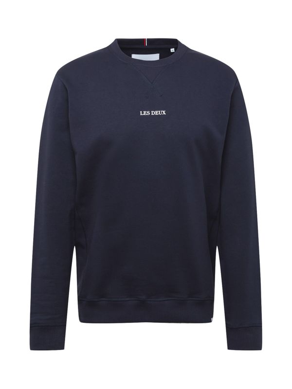 Les Deux Les Deux Sweater majica 'Lens'  mornarsko plava / bijela