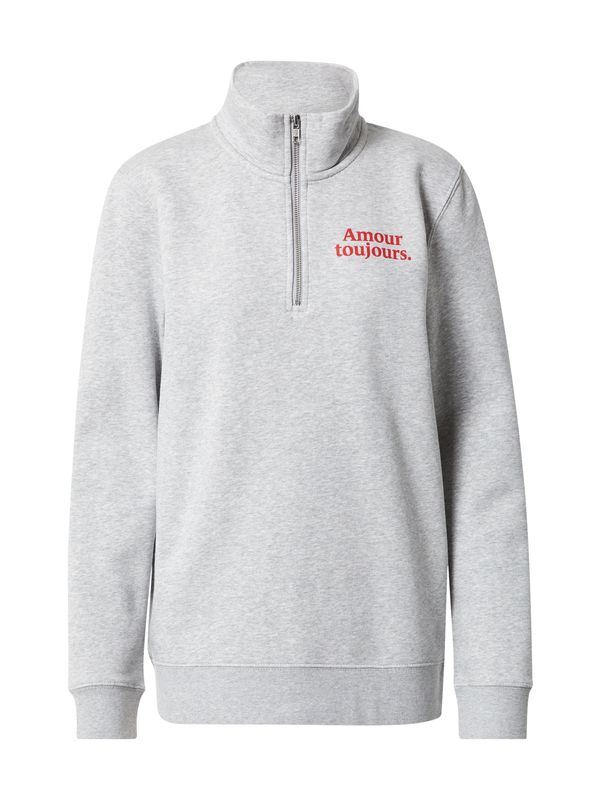 Les Petits Basics Les Petits Basics Sweater majica  siva melange / crvena