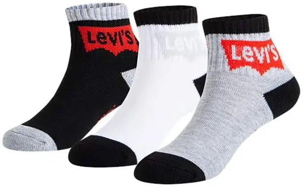 Levi's Kids Levi's Kids Čarape  siva melange / crvena / crna / bijela