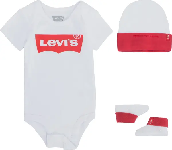 Levi's Kids Levi's Kids Dječji bodi 'Classic Batwing Infant 3pc Set'  bijela