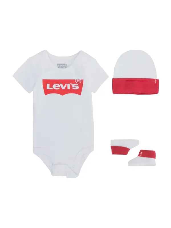 Levi's Kids Levi's Kids Dječji bodi 'Classic Batwing Infant 3pc Set'  bijela