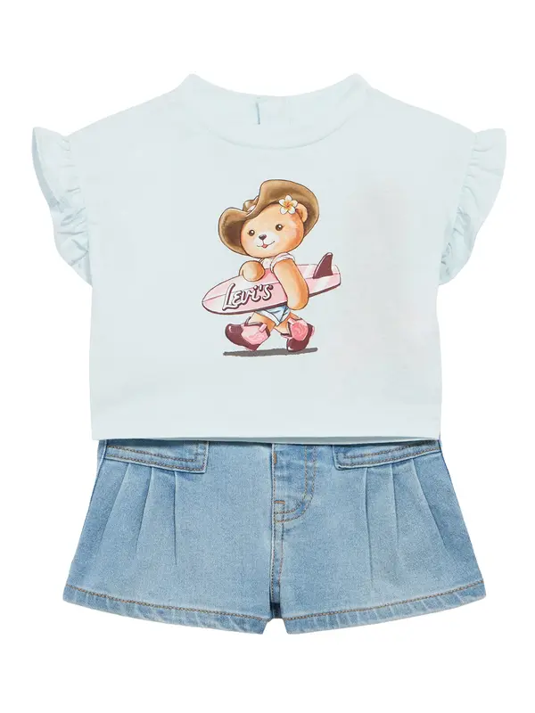 Levi's Kids Levi's Kids Komplet  plavi traper / pastelno plava / svijetlosmeđa / ljubičasto crvena