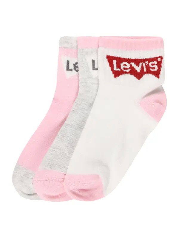 Levi's LEVI'S ® Čarape 'BATWING'  siva melange / svijetloroza / crvena / bijela
