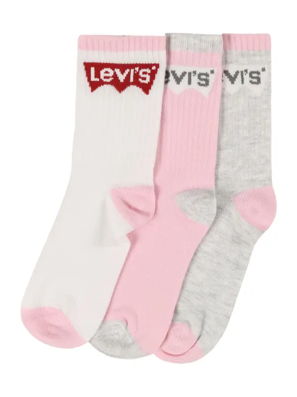 Levi's LEVI'S ® Čarape  siva melange / roza / karmin crvena / bijela