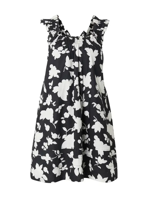 LEVI'S ® LEVI'S ® Haljina 'Meg Cotton Mini Dress'  svijetlosiva / crna