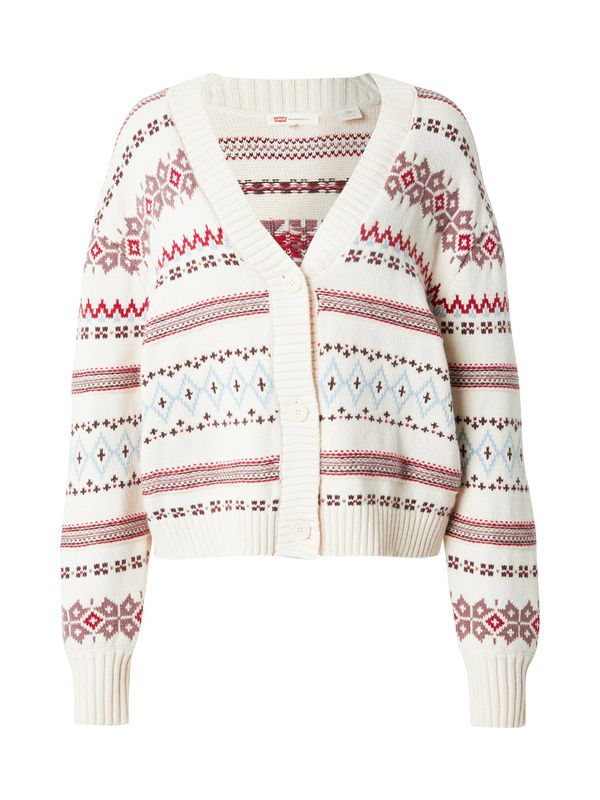 LEVI'S ® LEVI'S ® Kardigan 'GALA'  svijetloplava / tamno smeđa / crvena / bijela