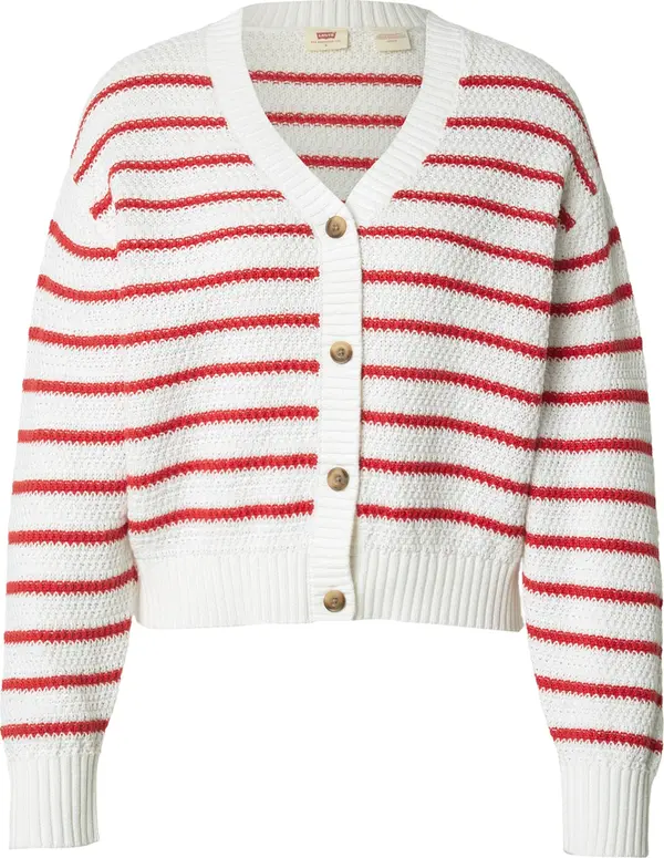 Levi's LEVI'S ® Kardigan 'Snowflake Cardigan'  crvena / bijela