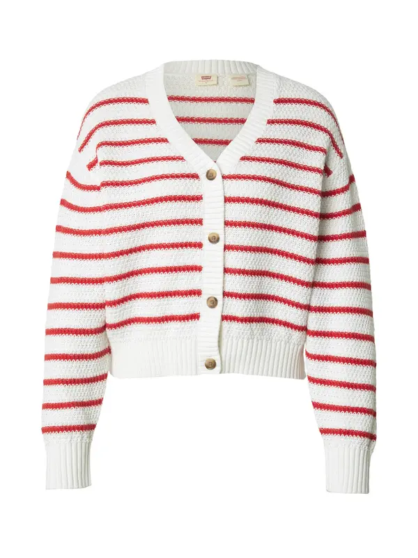 Levi's LEVI'S ® Kardigan 'Snowflake Cardigan'  crvena / bijela