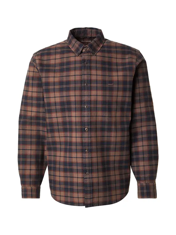 Levi's LEVI'S ® Košulja 'Authentic Button Down Shirt'  tamno plava / kestenjasto smeđa / brokat