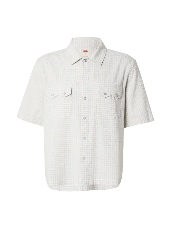 LEVI'S ® LEVI'S ® Košulja 'Short Sleeve Boxy Western Shirt'  tamno bež / bijela