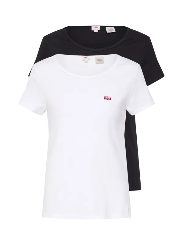 LEVI'S ® LEVI'S ® Majica '2 Pack Crewneck Tee'  crna / bijela