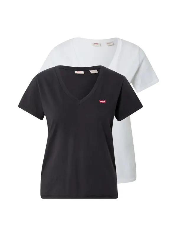 Levi's LEVI'S ® Majica '2 Pack Vneck Tee'  crna / bijela