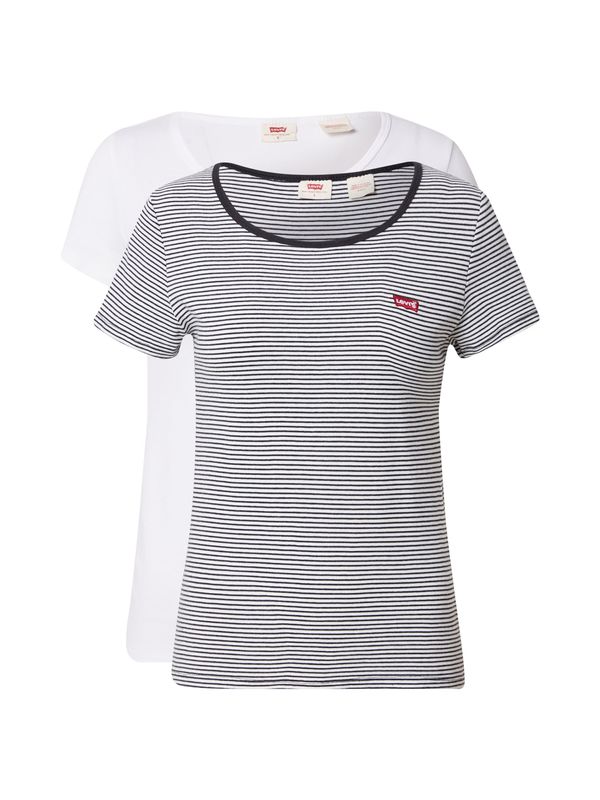 LEVI'S ® LEVI'S ® Majica '2Pack Crewneck Tee'  krvavo crvena / crna / bijela