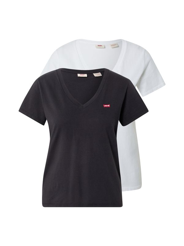 LEVI'S ® LEVI'S ® Majica '2Pack Vneck Tee'  crna / bijela