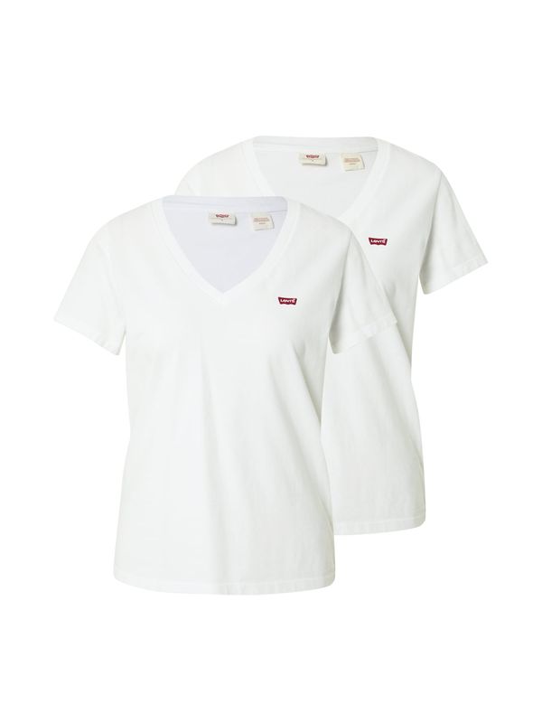 LEVI'S ® LEVI'S ® Majica '2Pack Vneck Tee'  crvena / bijela