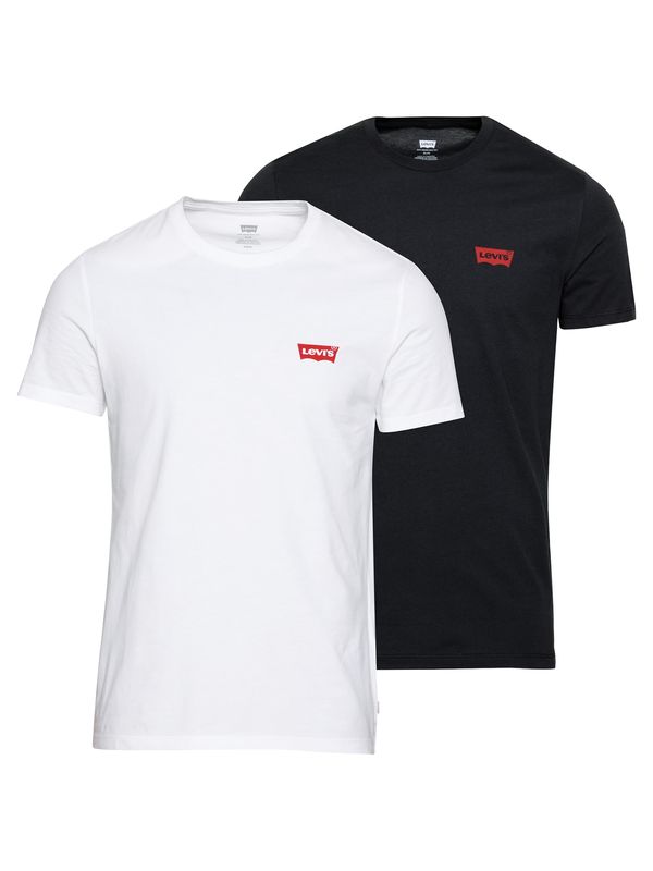 Levi's LEVI'S ® Majica '2Pk Crewneck Graphic'  crvena / crna / bijela