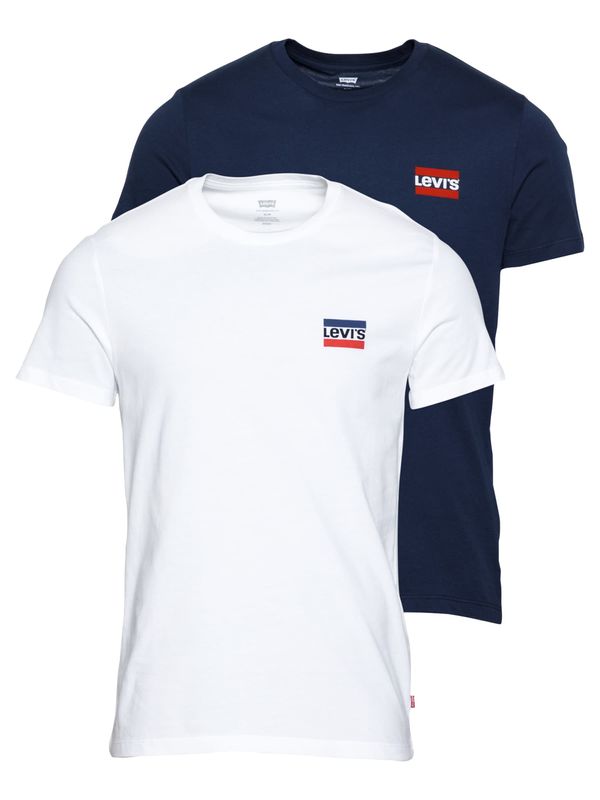 Levi's LEVI'S ® Majica '2Pk Crewneck Graphic'  mornarsko plava / crvena / bijela