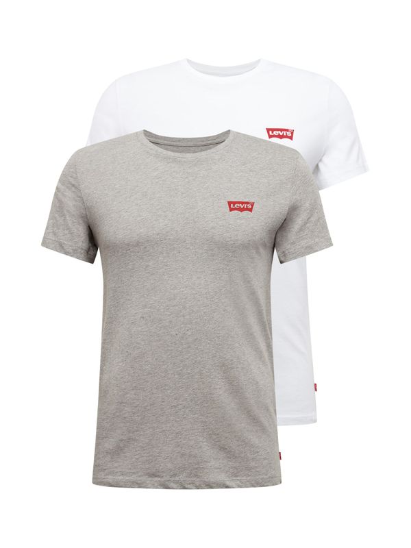 Levi's LEVI'S ® Majica '2Pk Crewneck Graphic'  siva / bijela